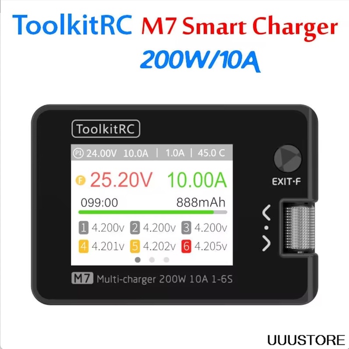 ToolkitRC M7 200W 10A DC Balance Charger Discharger