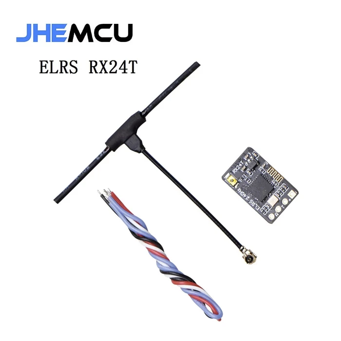 JHEMCU ExpressLRS RX24T 2.4G ELRS Radio Nano Long Range Receiver