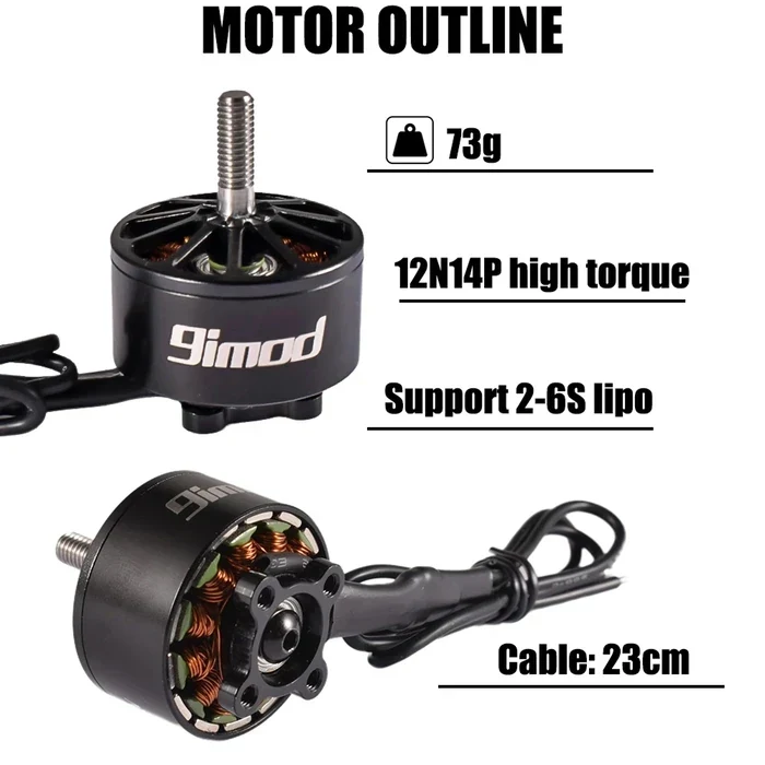 9IMOD X2812 900KV — безколекторний мотор для FPV,