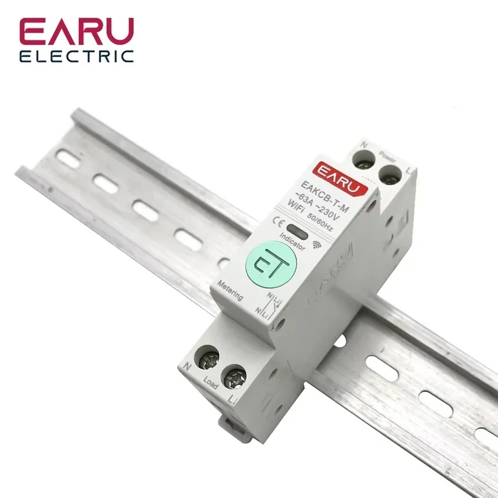 Розумний автомат 1-63A WIFI TUYA Smart Life Voltage Current Protection