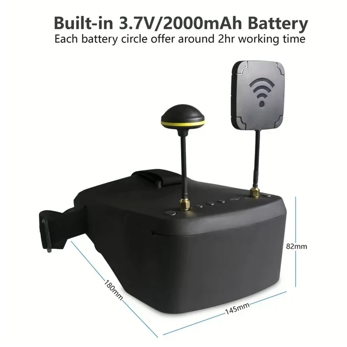 Відеошолом EV800D 5.8G 40CH FPV Goggles 5 Inch 854*480 LS800D Video