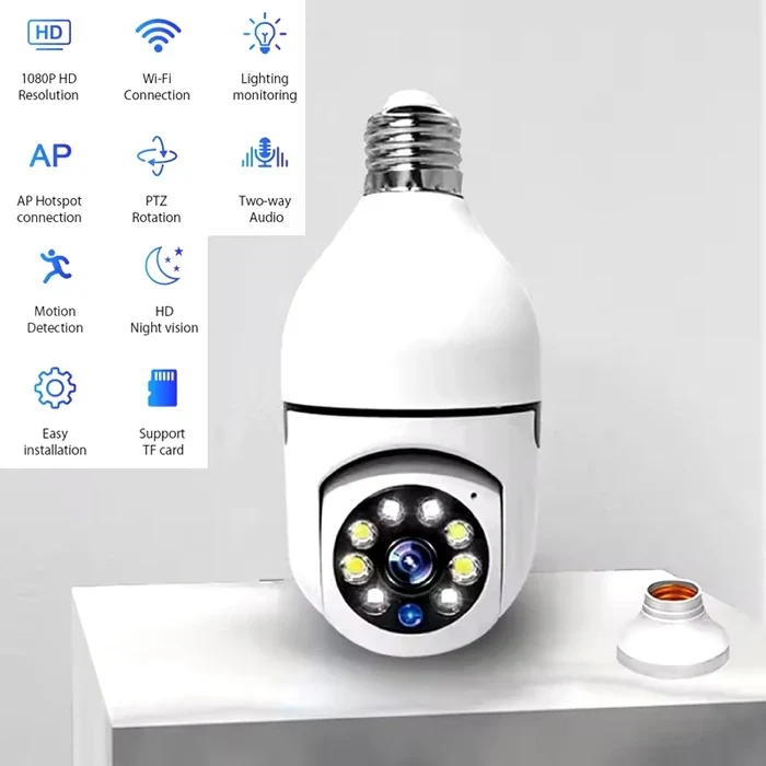 Tuya Smart life wifi камера 1080p e27