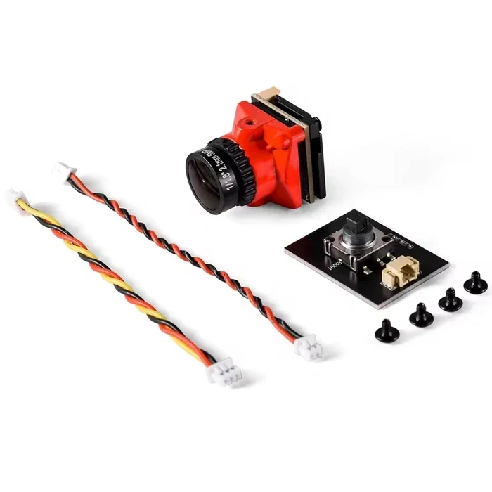 Камера 9IMOD FPV Camera 1800TVL 5MP 2.1mm 1/8 inch Starlight Sensor 5V-40V NTSC/PAL червона