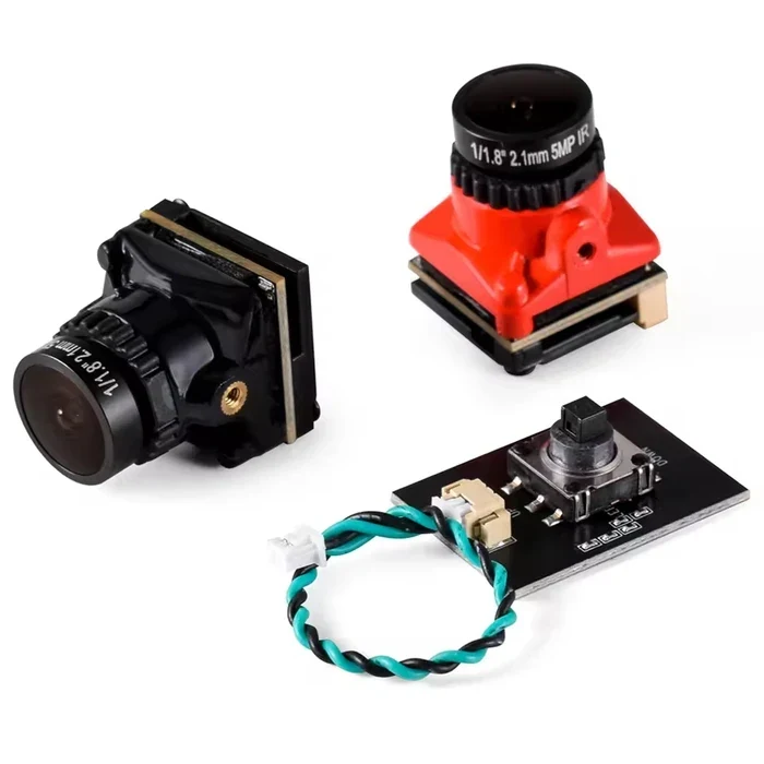 Камера 9IMOD FPV Camera 1800TVL 5MP 2.1mm 1/8 inch Starlight Sensor 5V-40V NTSC/PAL червона
