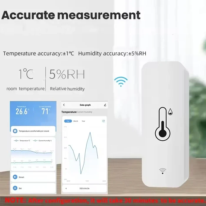 Tuya Smart Temperature Humidity Sensor Mini Wifi