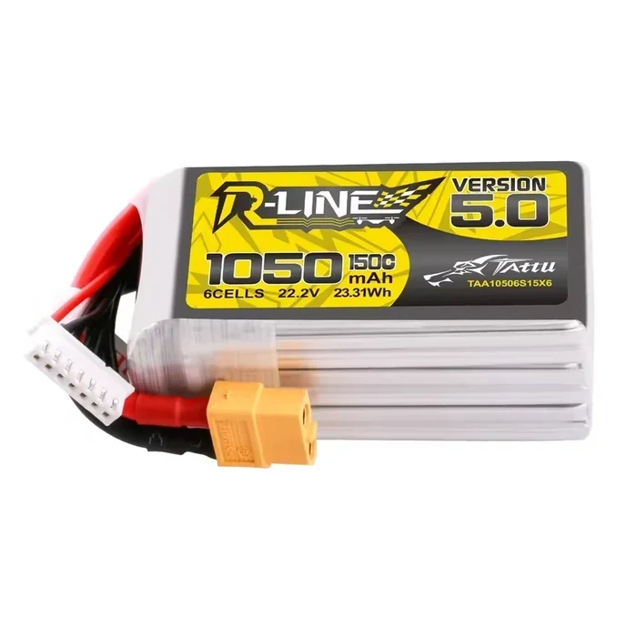 АКБ Tattu R-Line v5 Rechargeable Battery 1050mah 150C 6S for RC FPV Racing