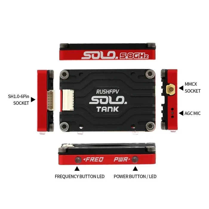 RUSH Solo Tank 5.8G VTX Video Transmitter CNC shell 1.6W