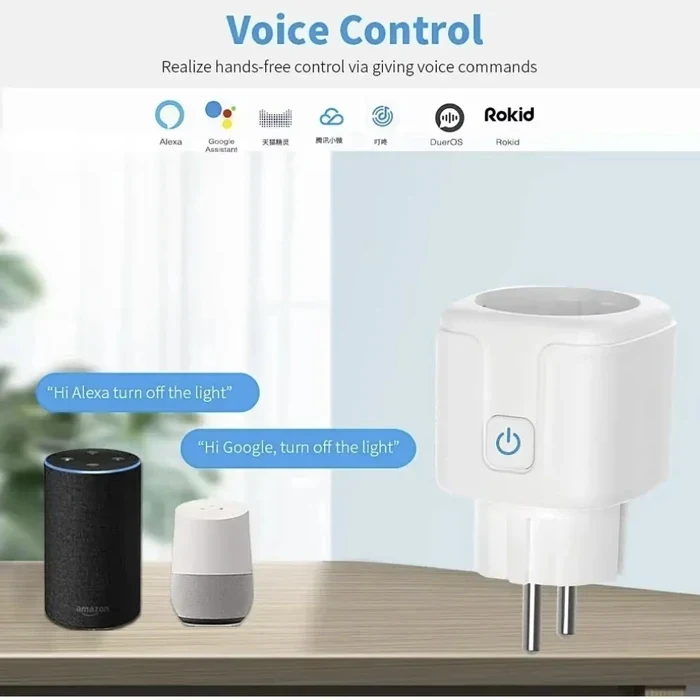 Розумна розетка tuya smart life 20a, smart plug wifi
