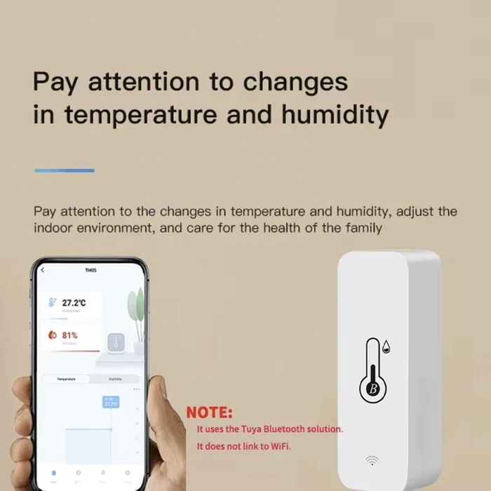 Tuya Smart Temperature Humidity Sensor Mini Bluetooth